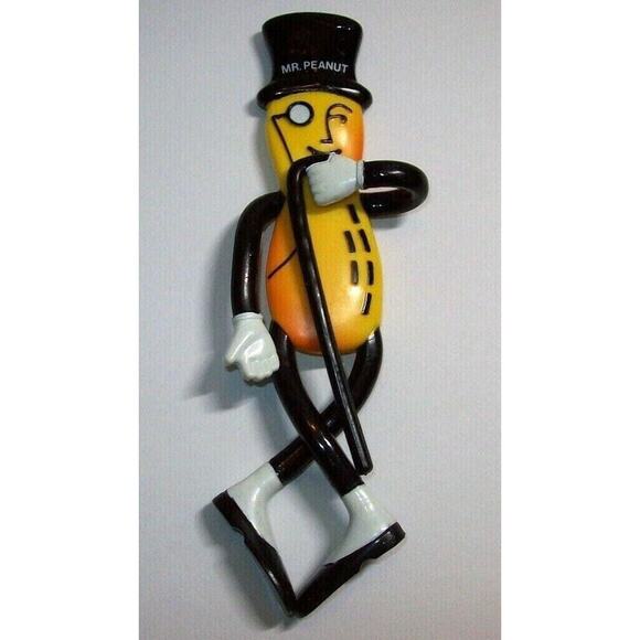 Planters Peanuts Rubber Bendable Toy Doll Figure Man With Cane Bends Poses 1991 - Picture 3 of 7